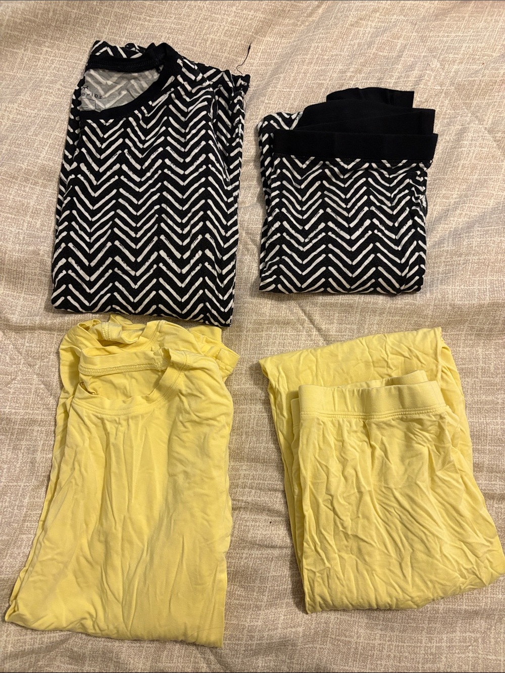 Little Sleepies Black Chevron & Yellow Pajama Legging Set